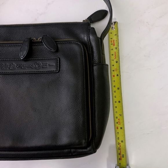 Fossil Black Leather Crossbody Bag Gold Details - Picture 9 of 11